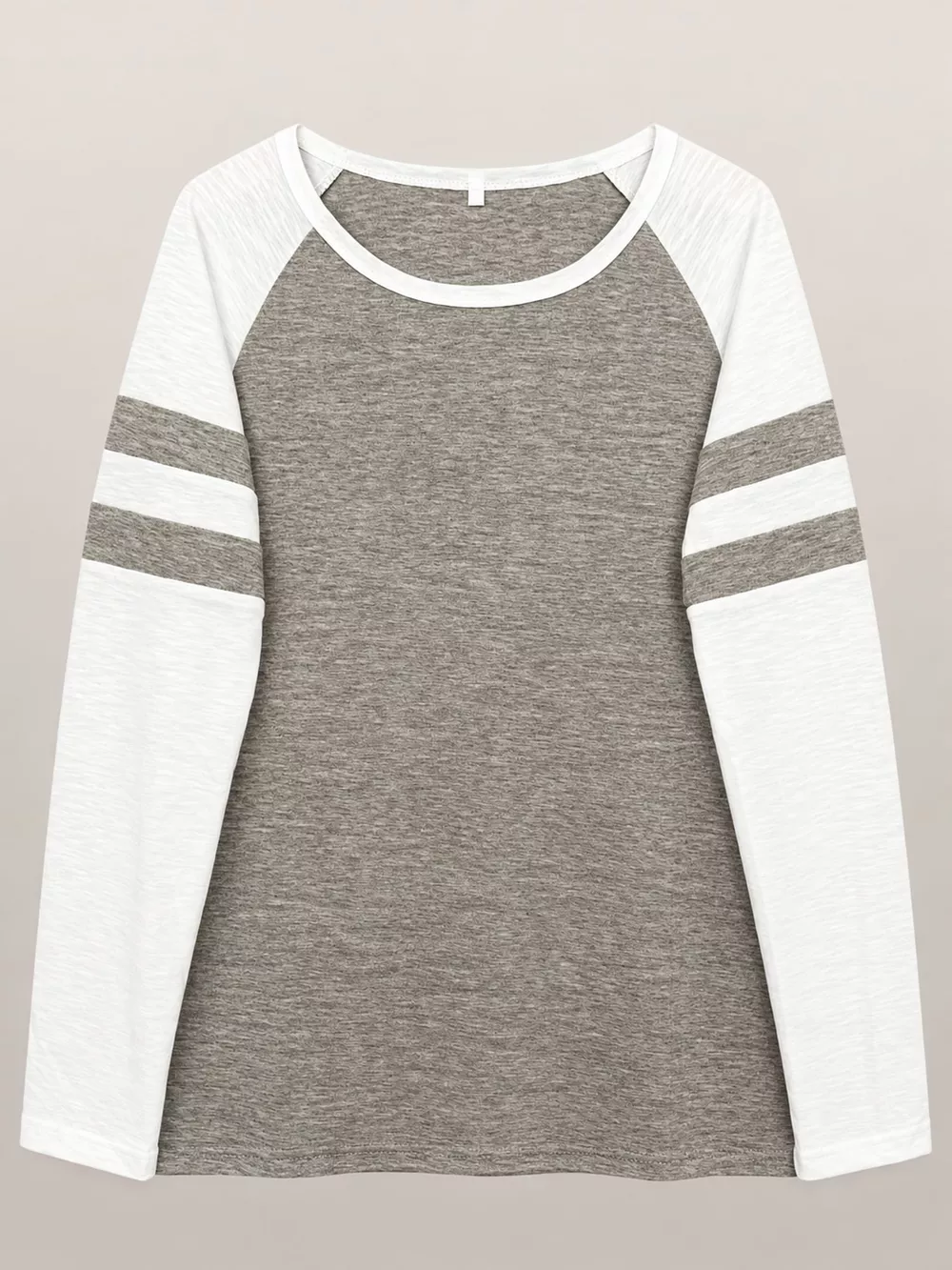 Full Size Color-Block Raglan Sleeve Striped T-Shirt Plus Size, image 27