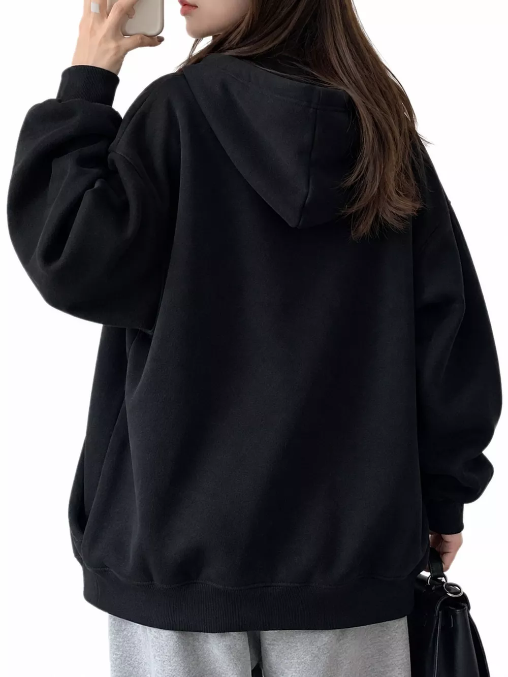 Letter Graphic Long Sleeve Hoodie, image 8