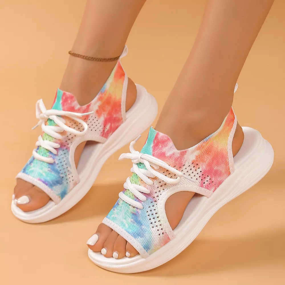 Tie-Dye Breathable Mesh Sandals, image 2