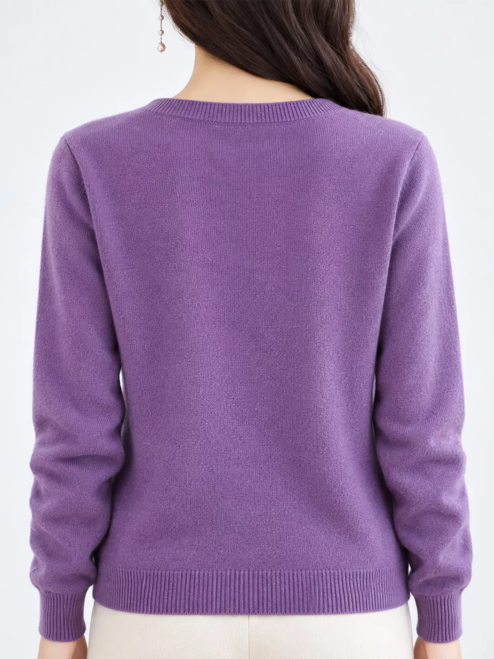 Classic Crew Neck Knit Cardigan, image 42