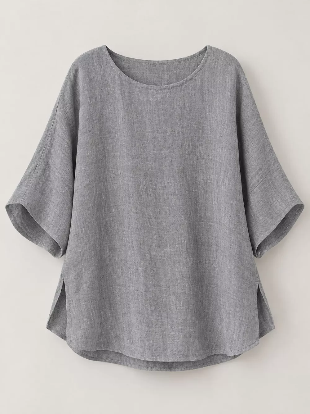 Full Size Loose Fit Linen Blend Blouse Plus Size, image 13