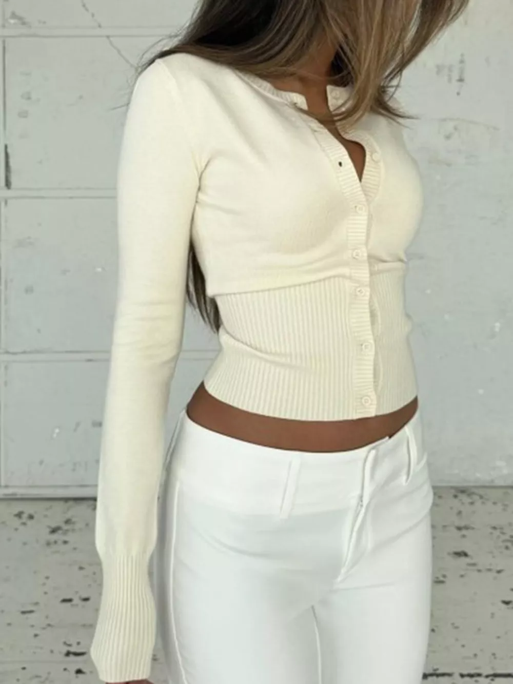 Slim-Fit Ribbed Knit Button-Down Cardigan, image 25