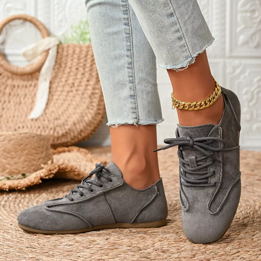 Lace Up Round Toe Sneakers, image 10