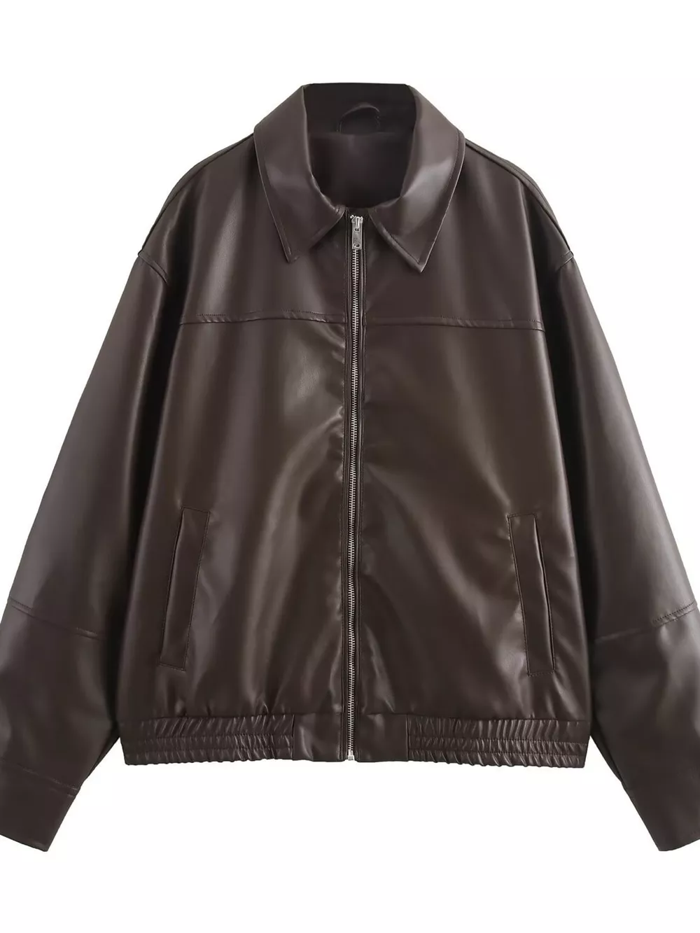 Zip Up Dropped Shoulder Jacket, image 7