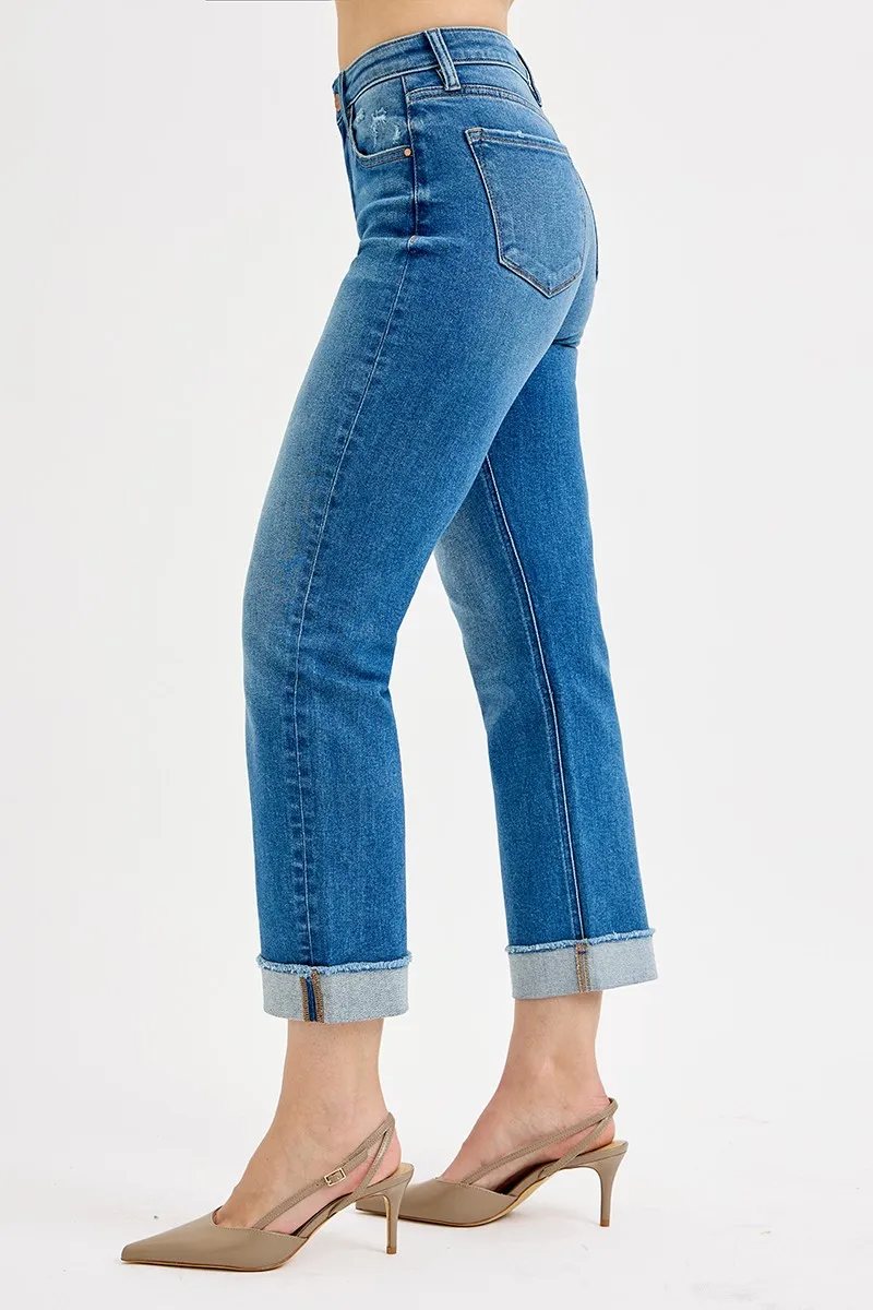Full Size High Rise Boyfriend Fit Ankle Jeans Plus SIze, image 4