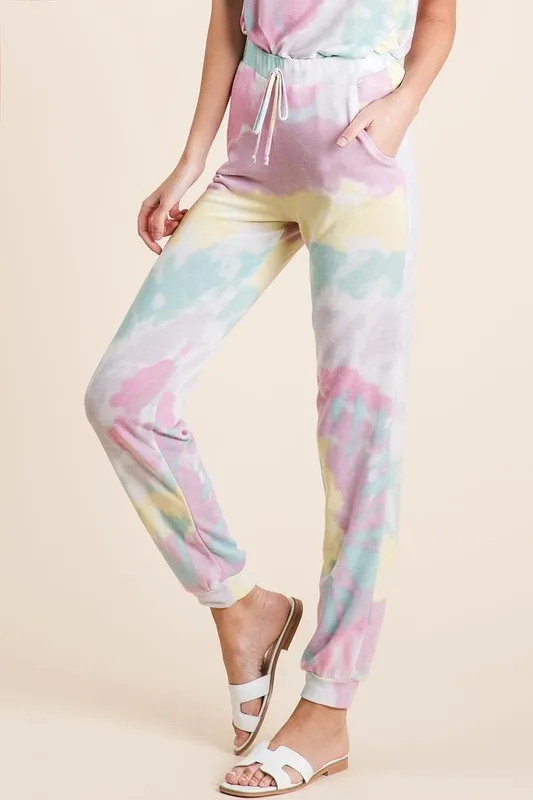 Tie Dye French Terry Casual Pants, image 6