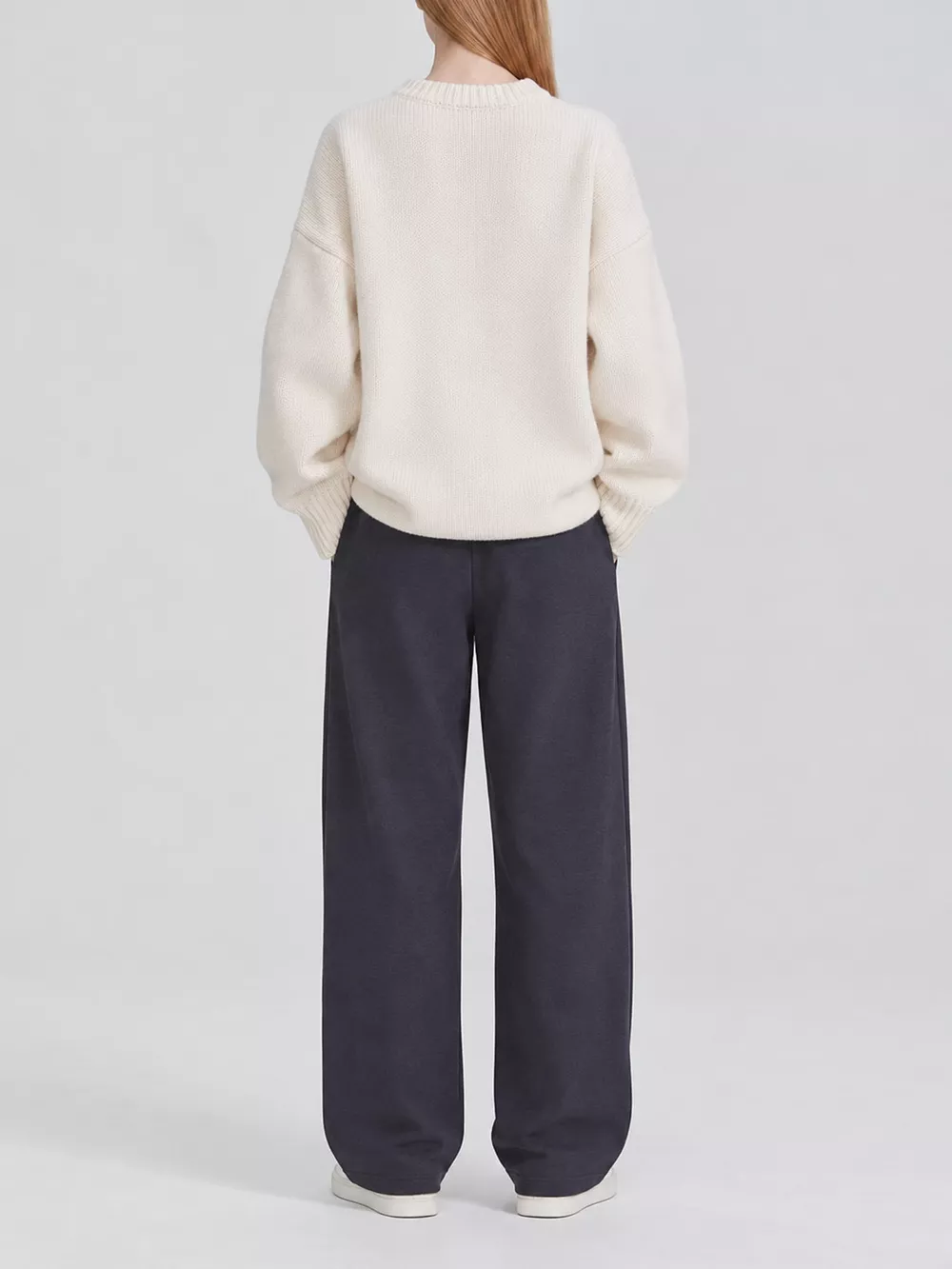 Round Neck Dropped Shoulder Sweater, image 4