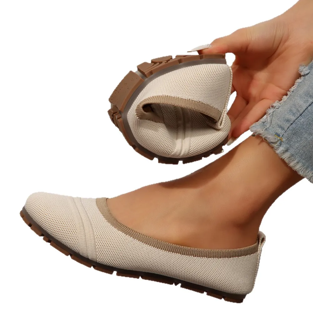 Mesh Round Toe Flat Slip-Ons, image 2