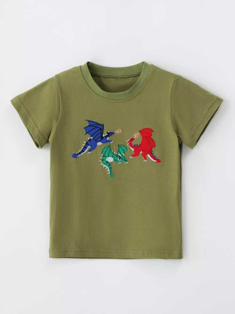 Children's Embroidered Dragon Short Sleeve T-Shirt, image 2