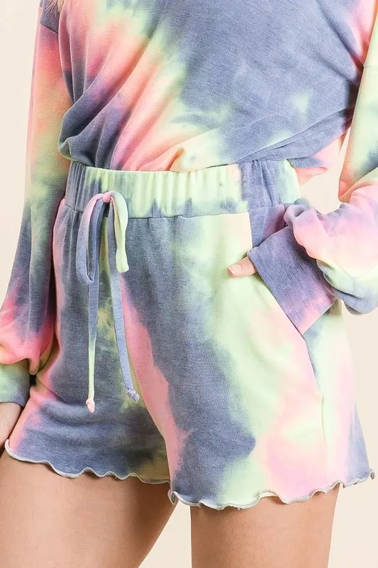 Tie Dye French Terry Shorts and Curly Edge, image 3