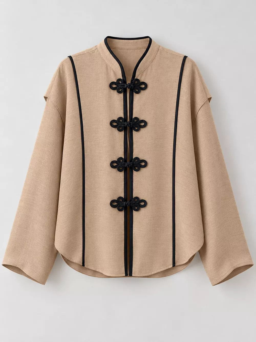 Chinese-Style Mandarin Collar Blouse, image 17