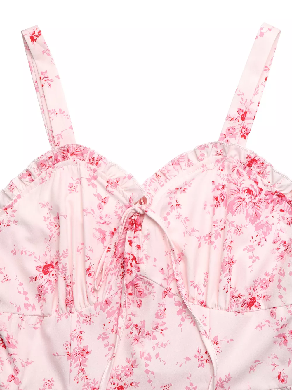 Floral Print Frill Trim Cami Dress, image 7