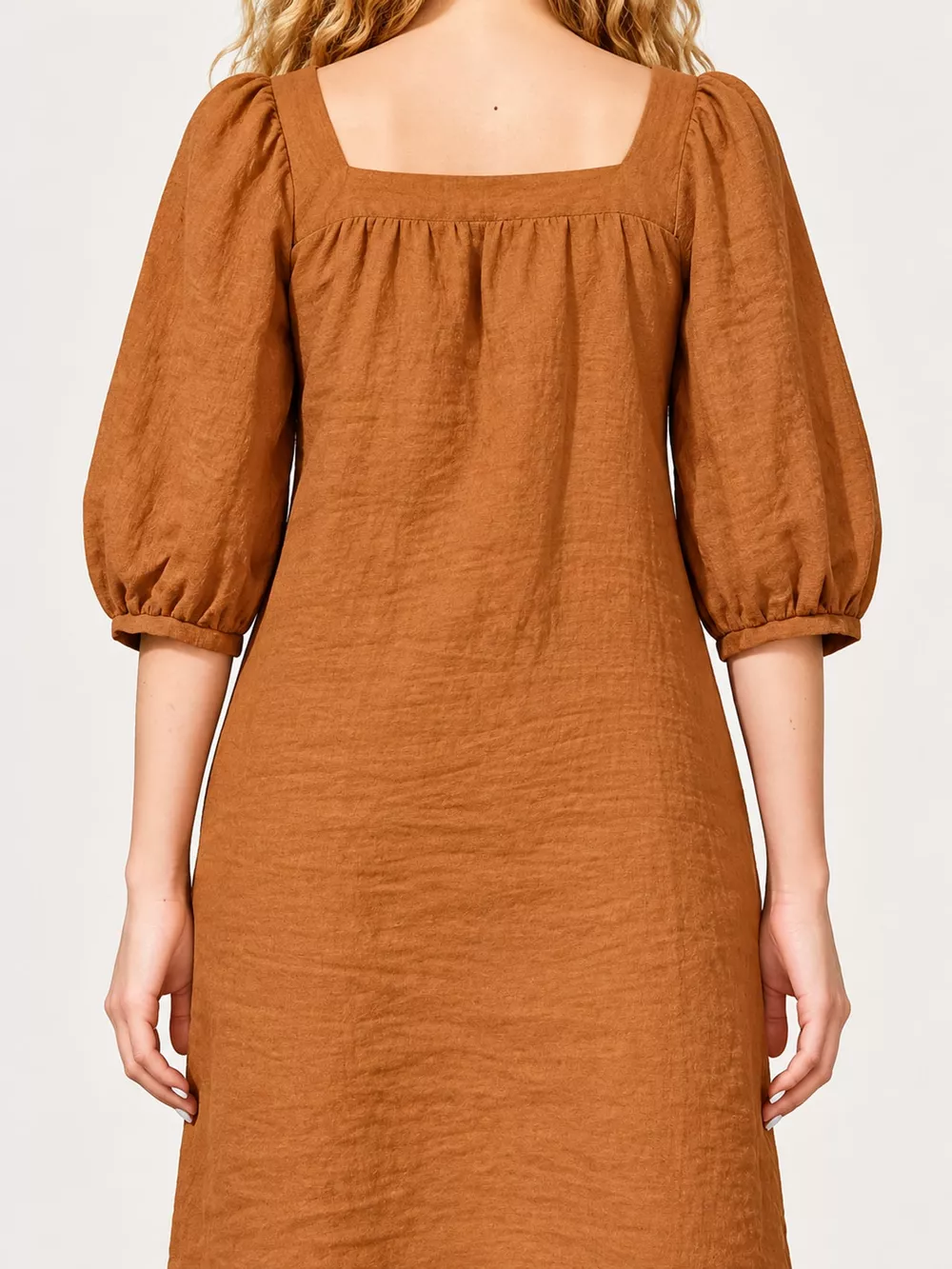 Square Neck Puff Sleeve Mini Dress, image 27