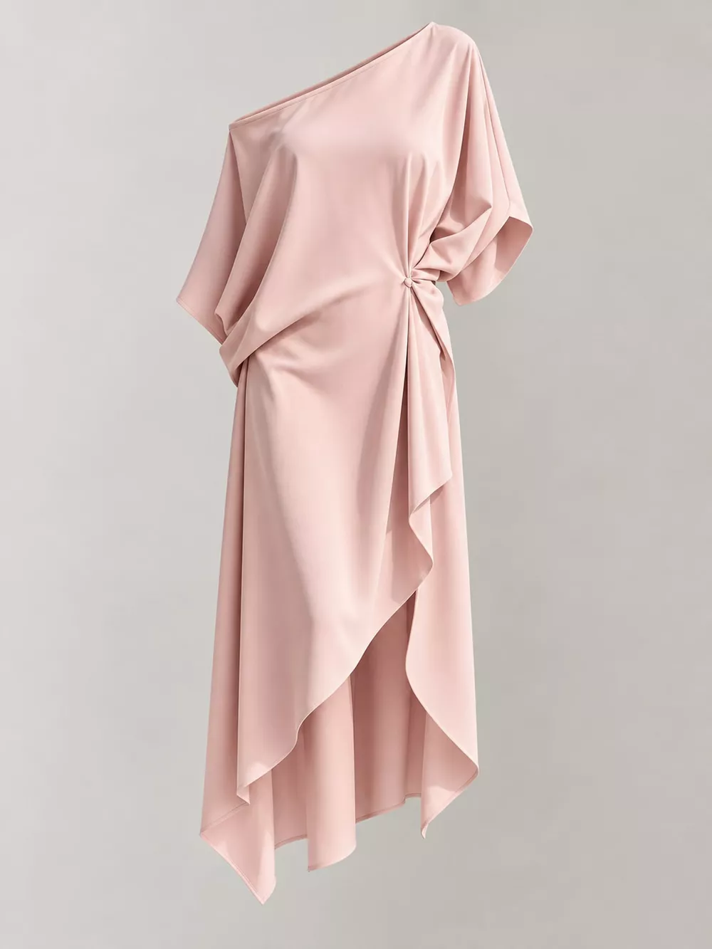Full Size One-Shoulder Asymmetric Hem Midi Dress Plus Size, image 40
