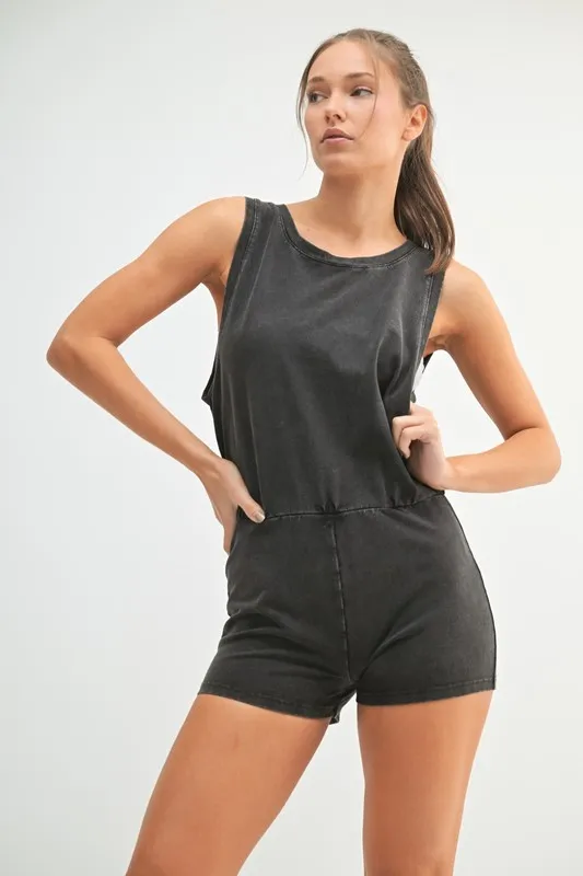 Mineral Wash Vintage Romper