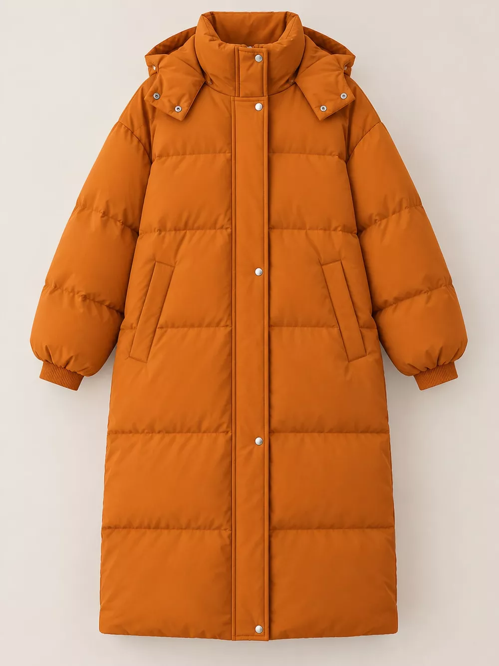 Plus Size Oversized Hooded Longline Puffer Coat, image 30