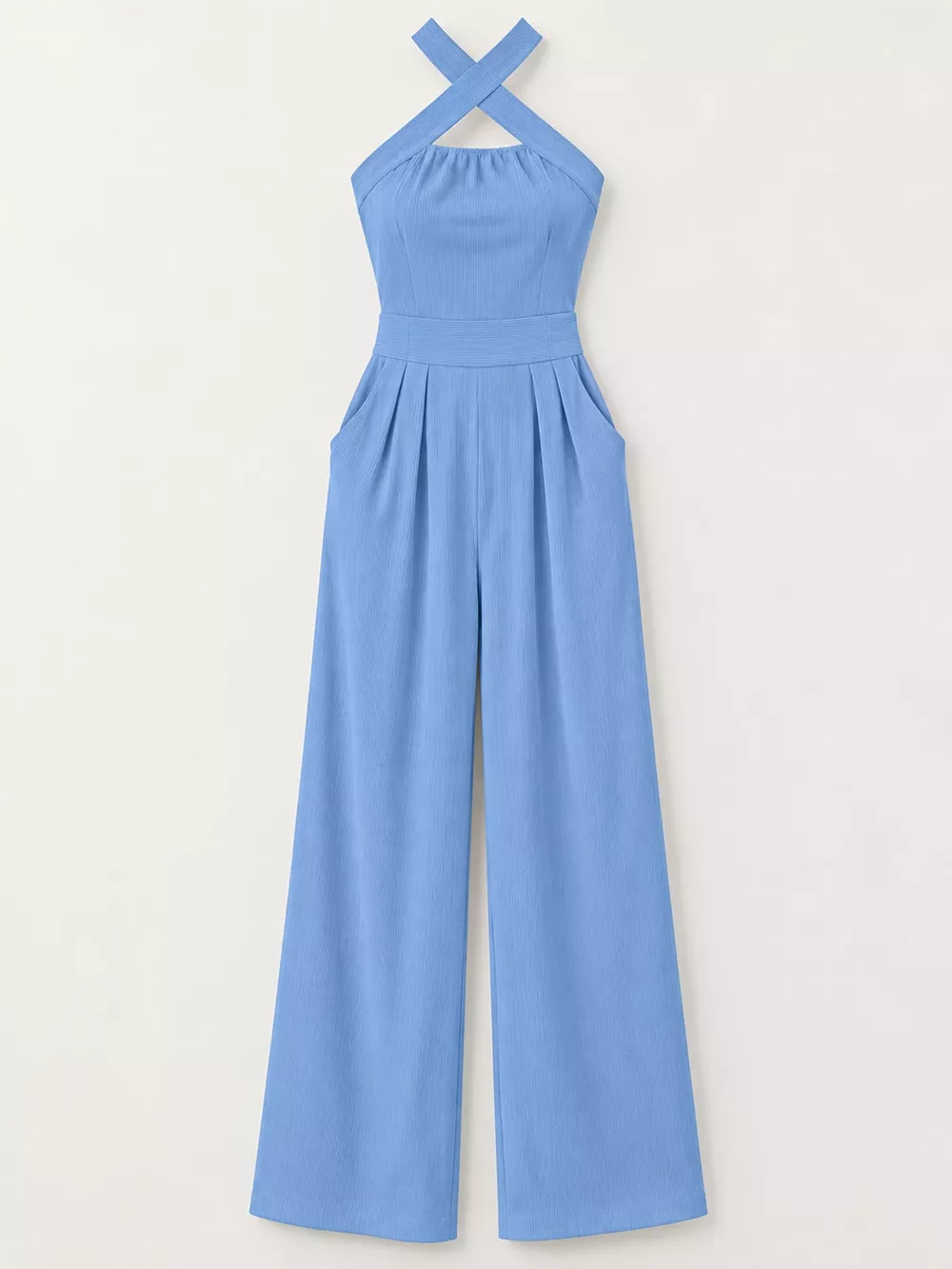 Full Size Halter Neck Wide-Leg Jumpsuit Plus Size, image 30