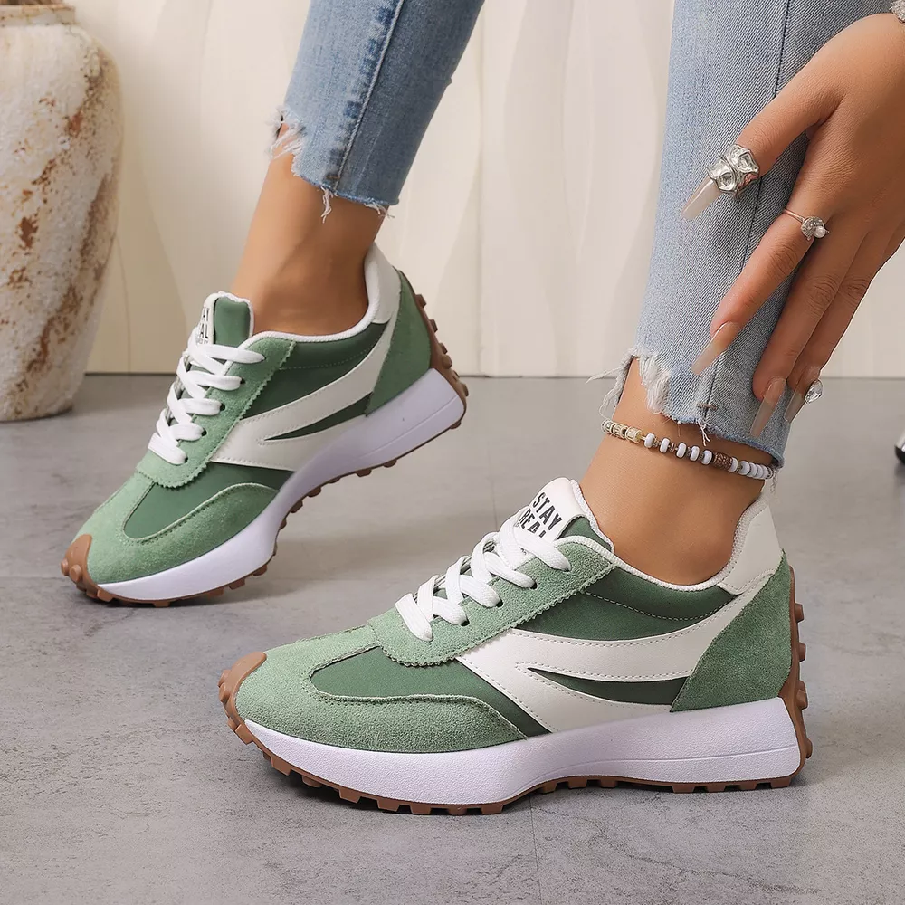Color‑Blocked Platform Casual Sneakers, image 2
