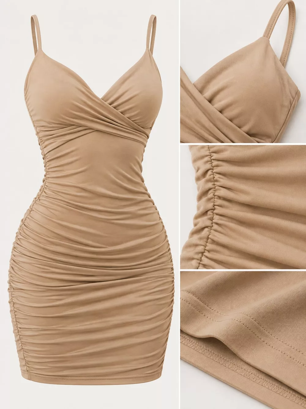 Ruched Bodycon Mini Dress, image 8