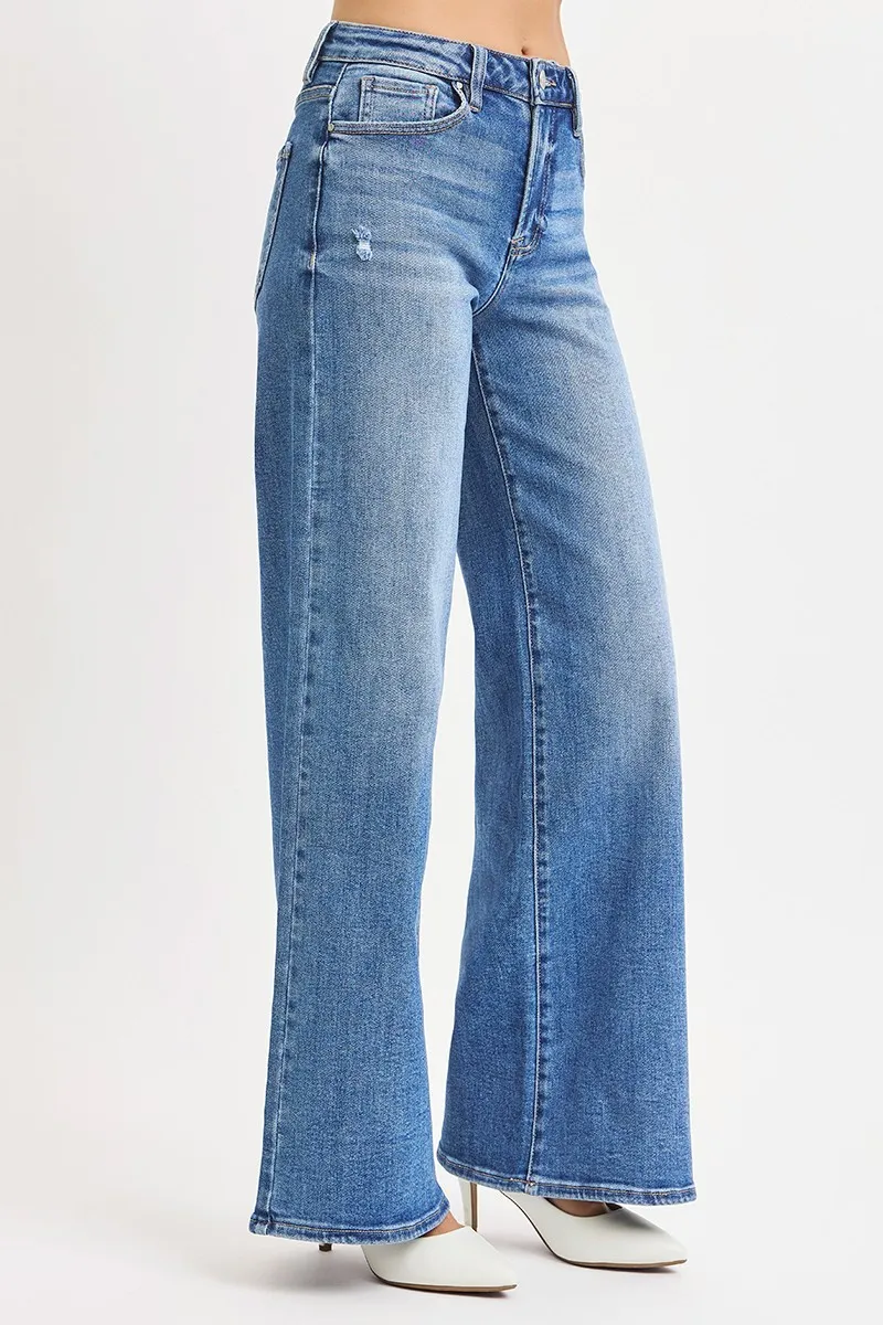 Full Size High Rise Wide Leg Jeans Plus Size, image 2