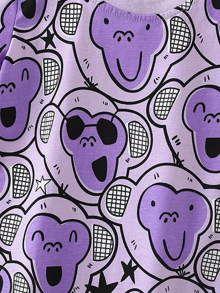 Children's Monkey Print Tee and Shorts Set, image 3