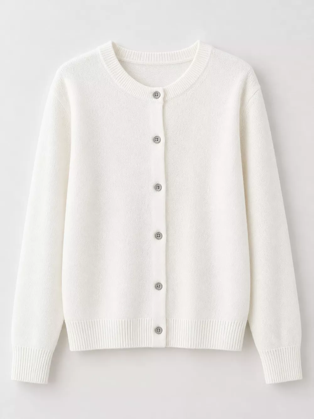 Crew Neck Button-Down Cardigan, image 4