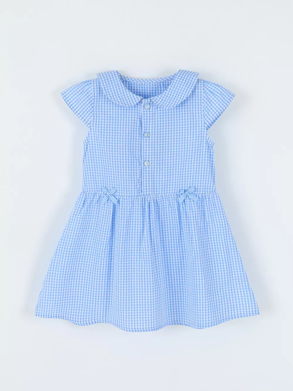 Children's Gingham Peter Pan Collar Button-Front Dress, image 2