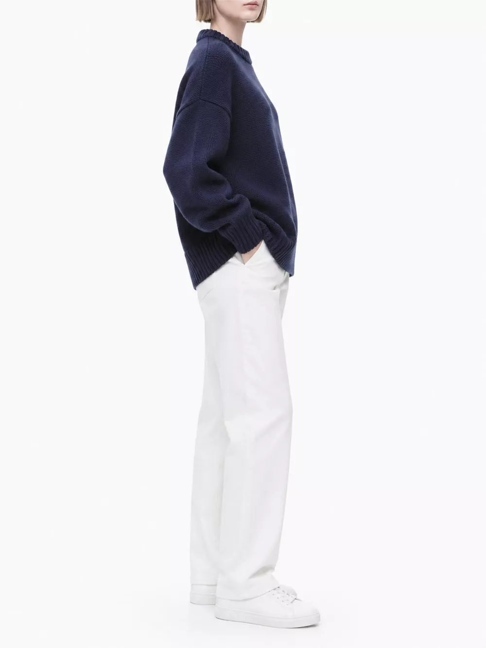 Round Neck Dropped Shoulder Sweater, image 8