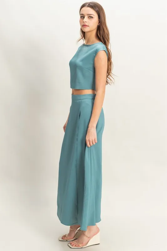 Sleeveless Top and Maxi Skirt Set, image 3