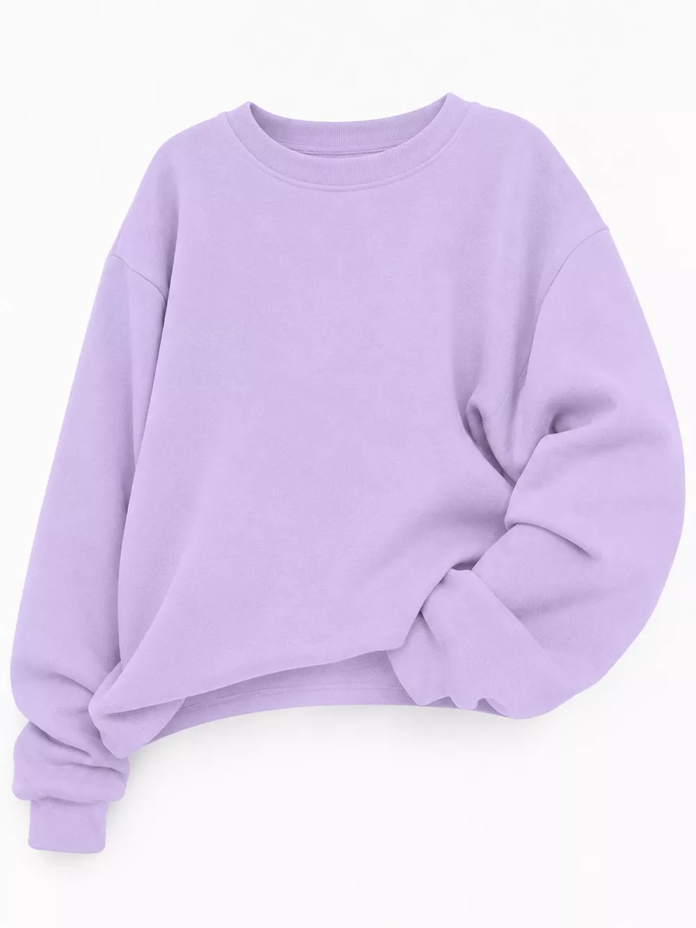 Full Size Solid Color Long Sleeve Sweatshirt Plus Size, image 57