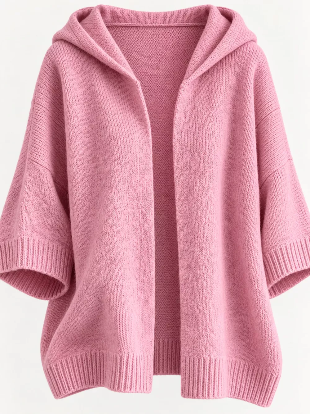 Full Size Hooded Open-Front Knit Cardigan Plus Size, image 30