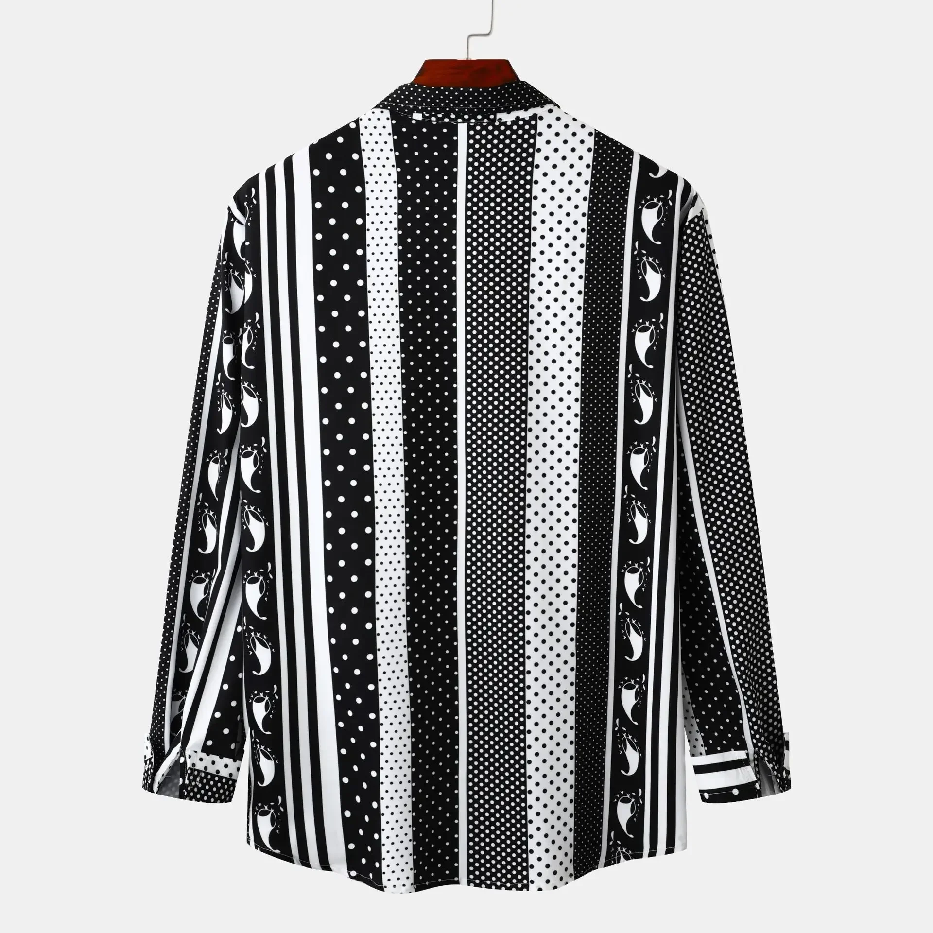 Men's Striped Long Sleeve Casual Shirt, image 2