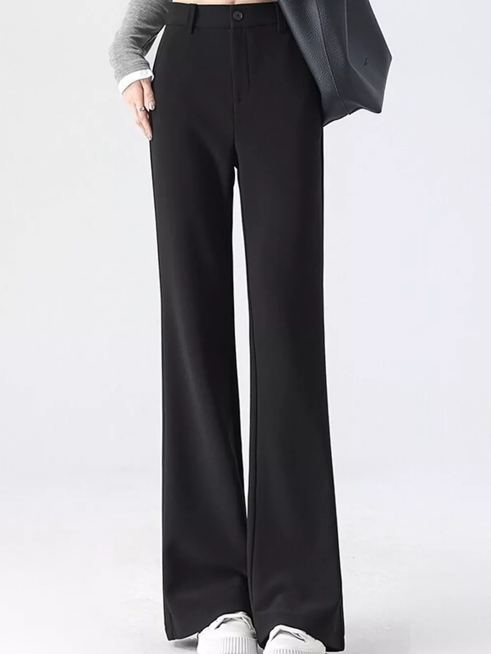 Full Size High-Waisted Slim-Fit Straight-Leg Pants Plus Size, image 4