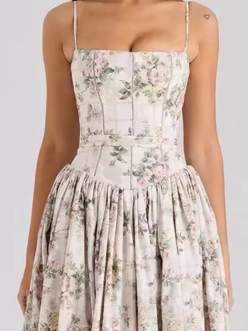 Floral Spaghetti Straps Midi Dress, image 48