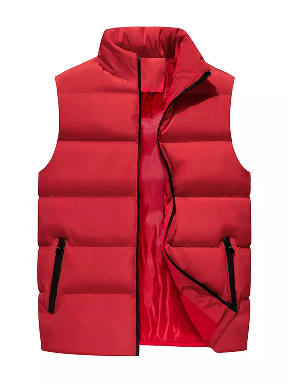 Men's Plus Size Lightweight Zip Up Puffer Vest, image 13