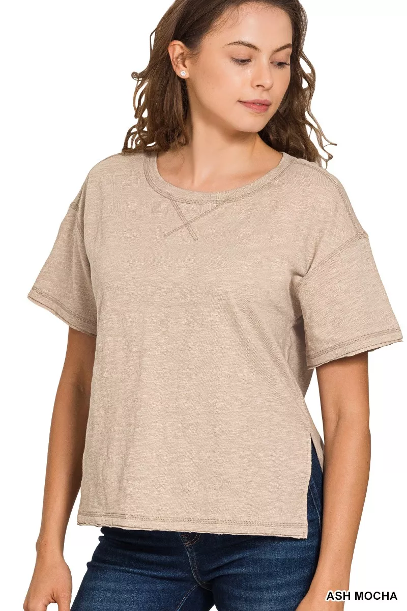 Cotton Slub Short Sleeve Tee, image 2