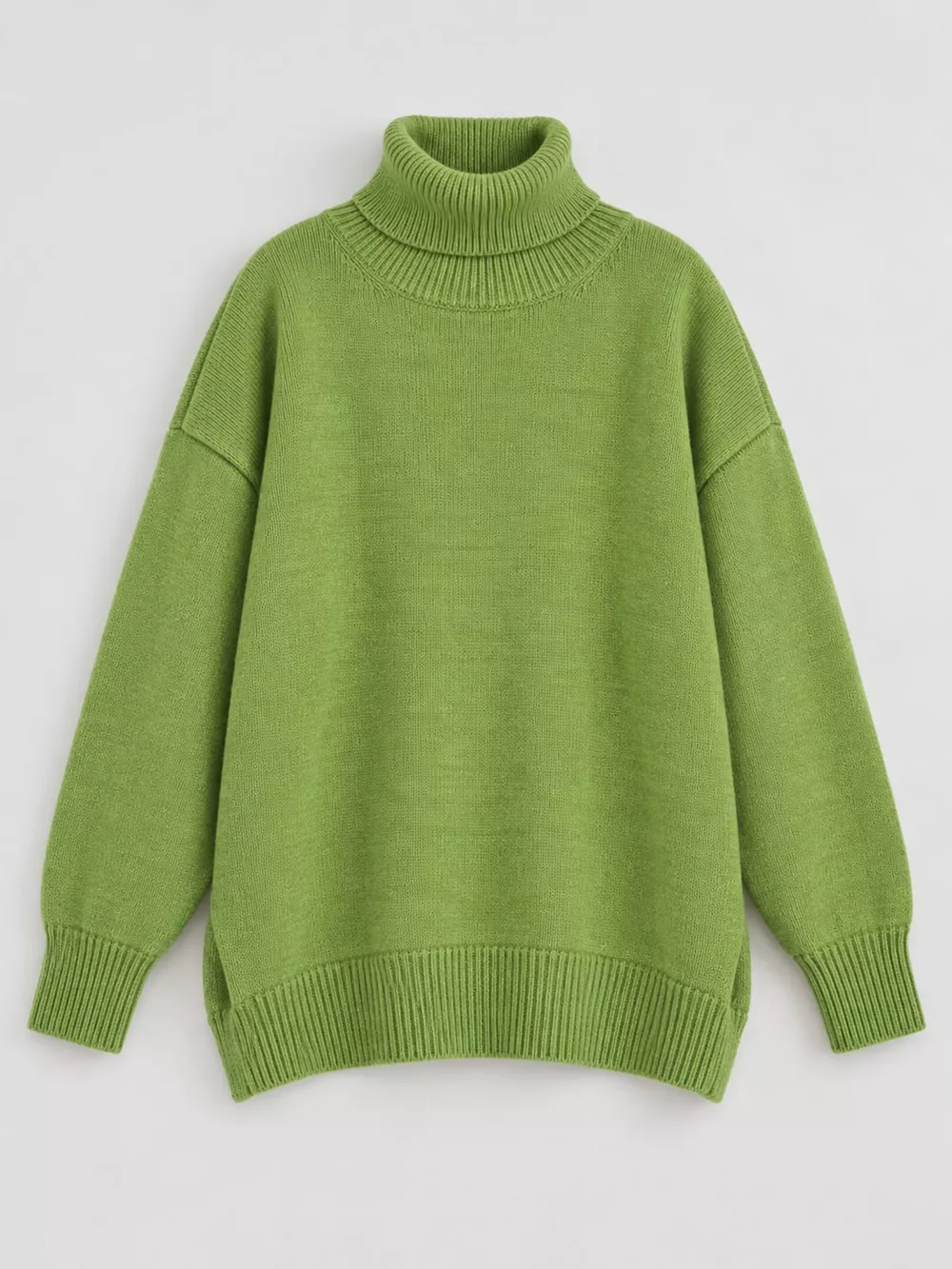 Oversized Turtleneck Dropped Shoulder Sweater, image 52