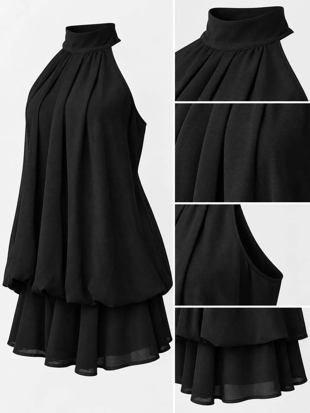 Halter Neck Ruched Mini Dress, image 44