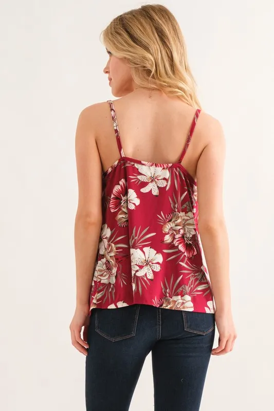 Floral Printed Casual Tank Top, image 3