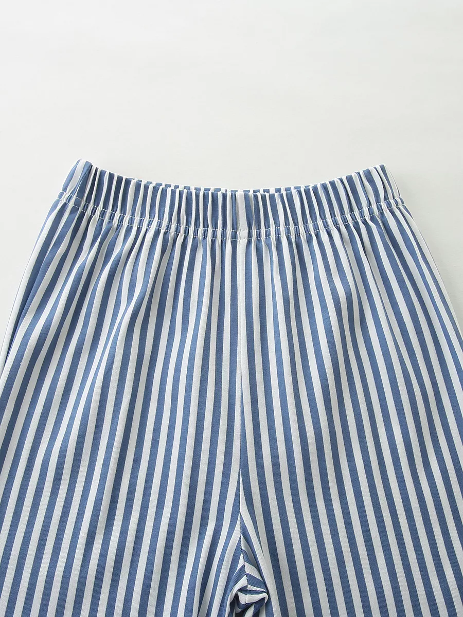 Children's Sailboat Graphic Tee and Striped Shorts Set, image 5