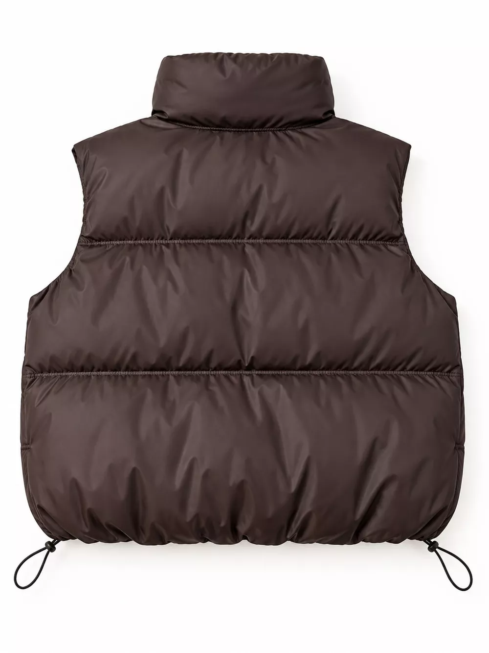 Drawstring Snap Down Puffer Vest Coat, image 8