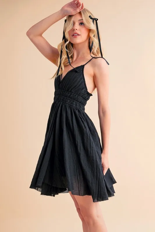 Lace Detail Mini Cami Dress, image 3