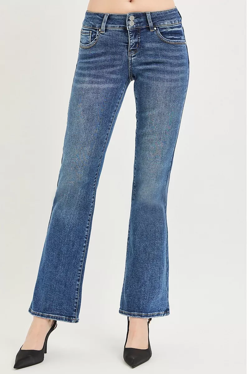 Tummy Control Low Rise Bootcut Jeans, image 3