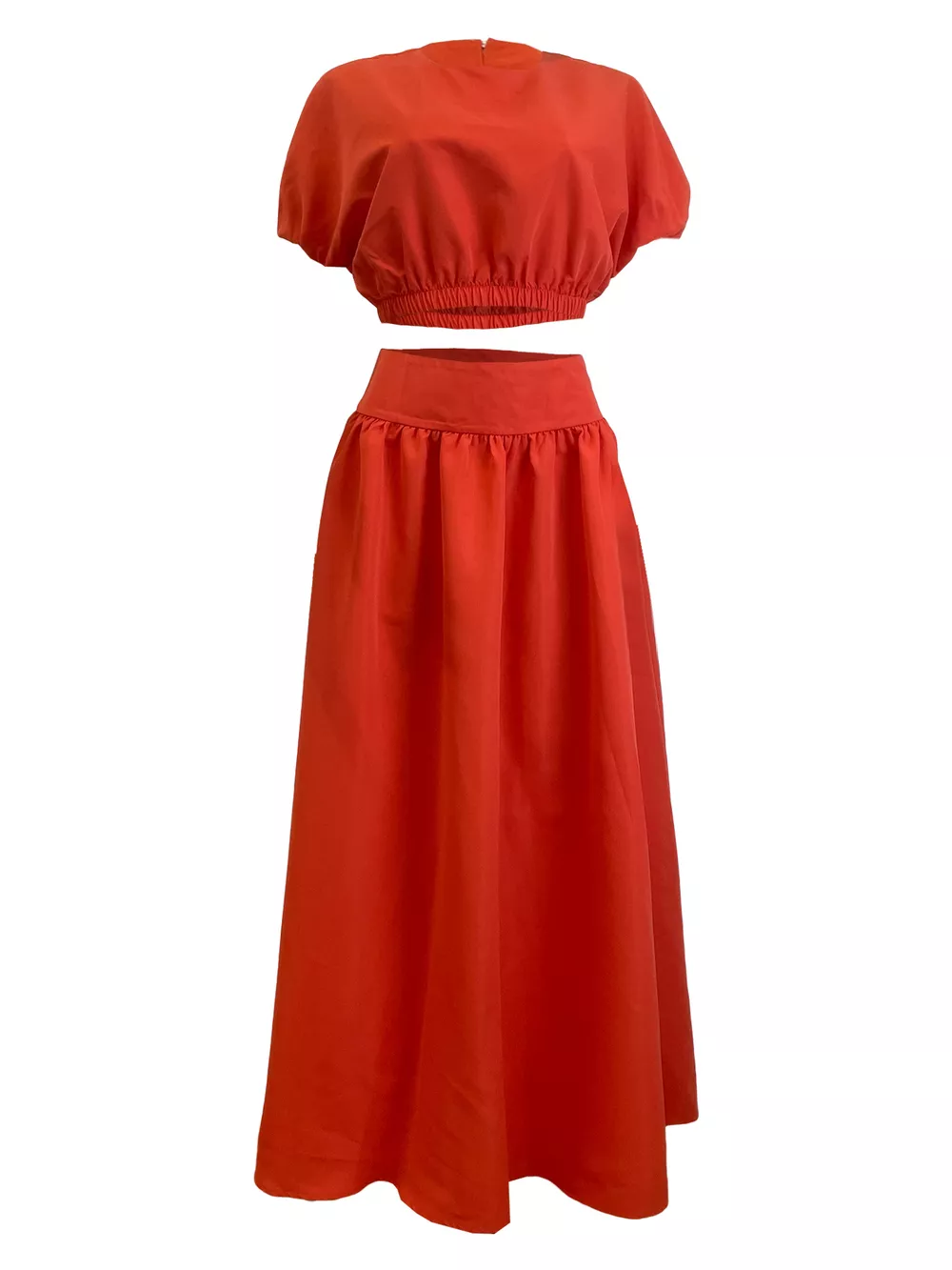 Short Sleeve Crop Top and Skirt Set, image 6
