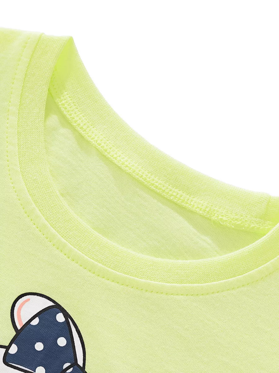 Children's Bunny Riding Bicycle Graphic T-Shirt, image 2