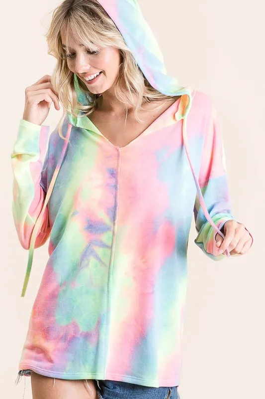 Tie Dye Terry Long Sleeve Hoodie, image 11