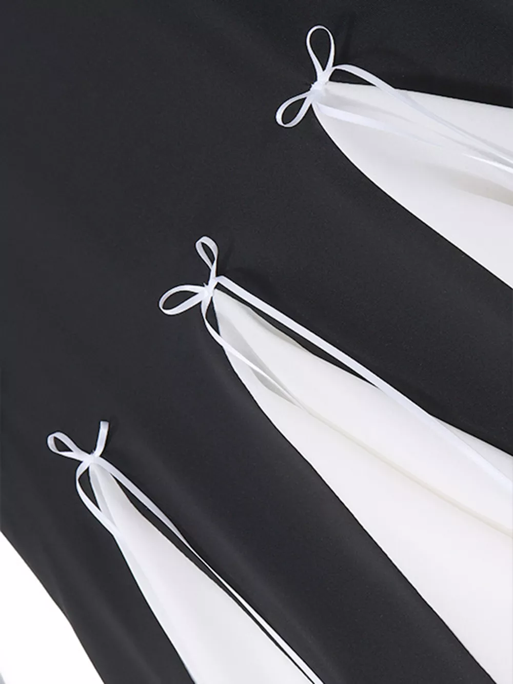 Two Tone Bowknot Decor Mini Dress, image 11