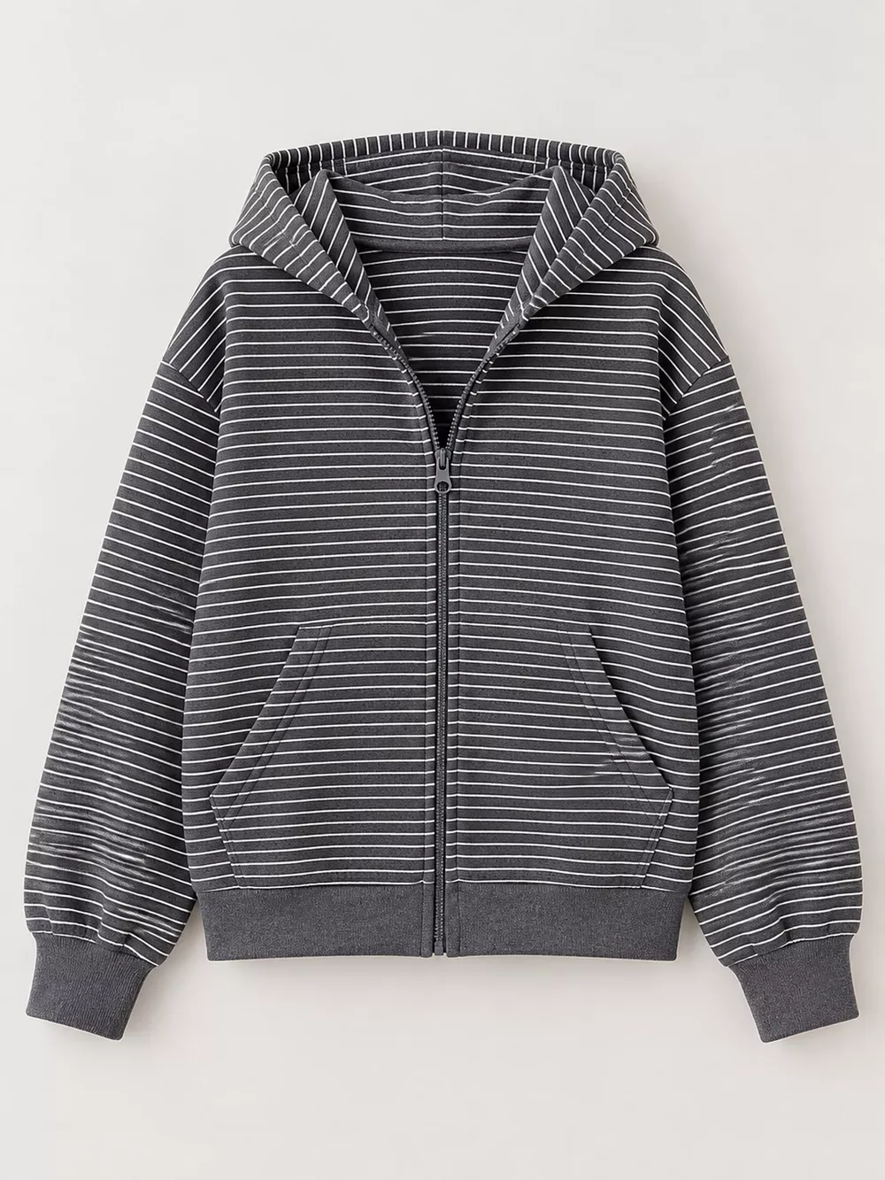 Striped Zip-Up Hoodie, image 15