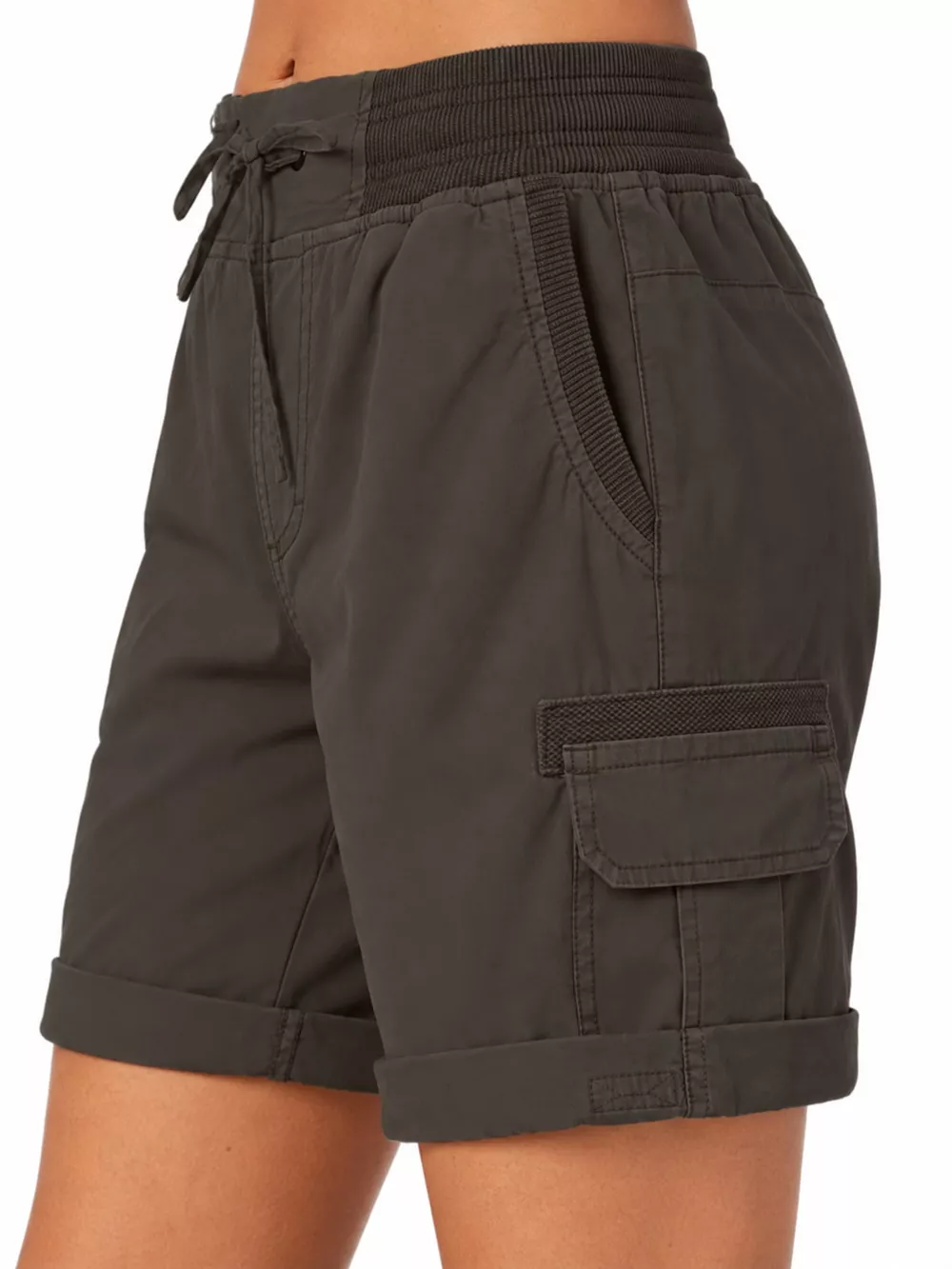 Full Size Drawstring Cargo Shorts Plus Size, image 40