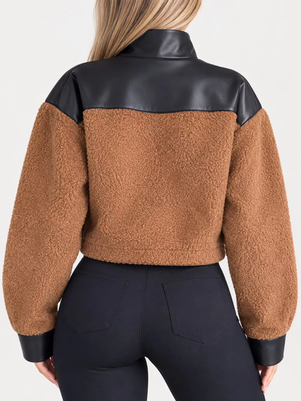 Sherpa Contrast Zip-Up Jacket, image 10